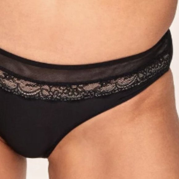 Nylon High Hip Thong Bikini Underwear Panty - Picture 10 of 10